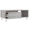 Vidaxl Coffee Table, Sonoma Grey Oak 90X50X36.5 Cm, Wood-Based