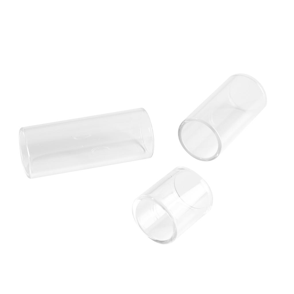 3Pcs Guitar Slide Glass Finger Slider Instrument Accessory for Playing Performance