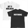 Men 2 Pack Slogan Graphic Tees Holiday Theme and NOTHING Print Cotton Casual Streetwear Short Sleeve T Shirts