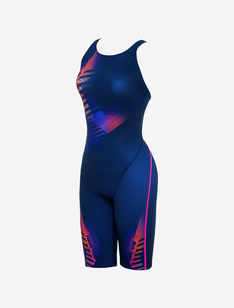 Toneidoseupocheu Britt 5-Part Half-Body X-Back Pink Swimsuit