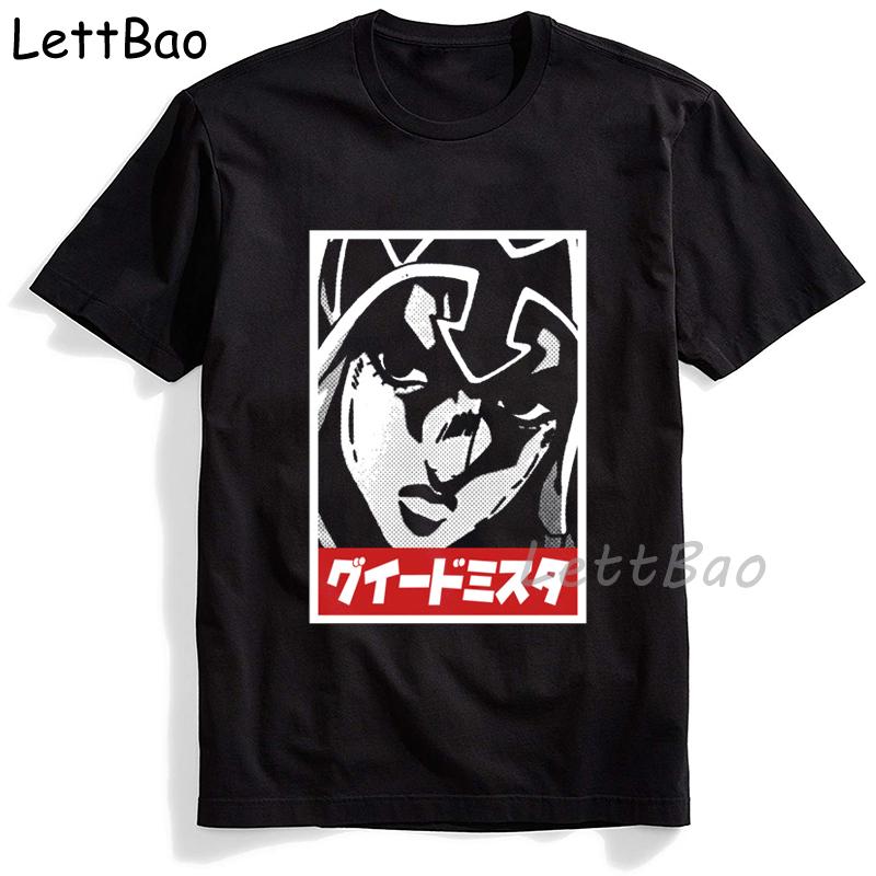 Jojos Bizarre Adventure Printed T Shirt Men Japanese Anime Male Tshirt Short Sleeve Funny