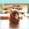 Chaveiro de Pelúcia Capivara Super Macio Enchimento de Algodão PP Brinquedo Enchido Clipe de Bolsa Para Crianças Meninas Adolescentes Decoração de Viagem