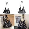 Urban Leopard Print Bow Pattern Canvas Crossbody Bag For Daily Casual Use