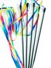 Rainbow Ribbon Cat Teaser: Double-Sided Toy with Long Pole and Seven-Color Streamers