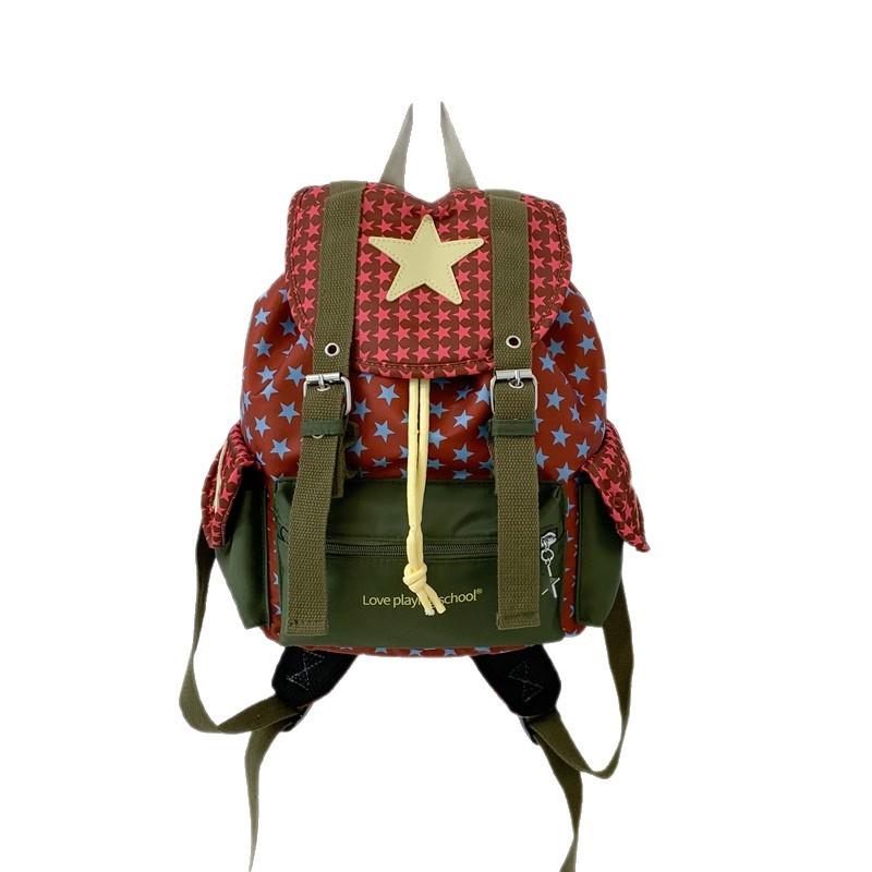 Schultasche neues koreanisches Nischen-Design Sternen-Rucksack Damen leichter Reise-Rucksack kleiner Studenten-Freizeit-Rucksack