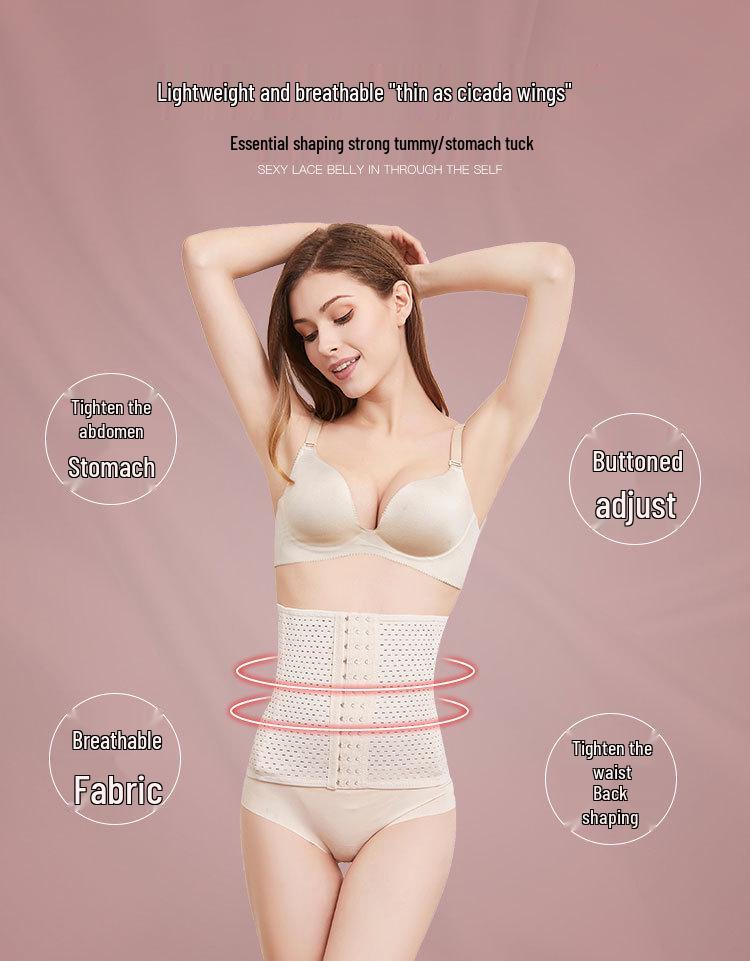 Breathable Postpartum Belly Shaper with Three-Row Buckle