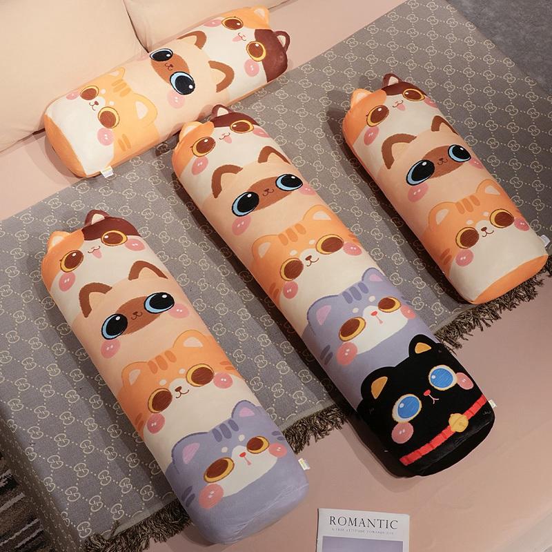 Simulated Cat Pillow Decorative Cushion Plush Toys Printed Animal Pillow Cushion Stuffed Home Decor Birthday Gifts