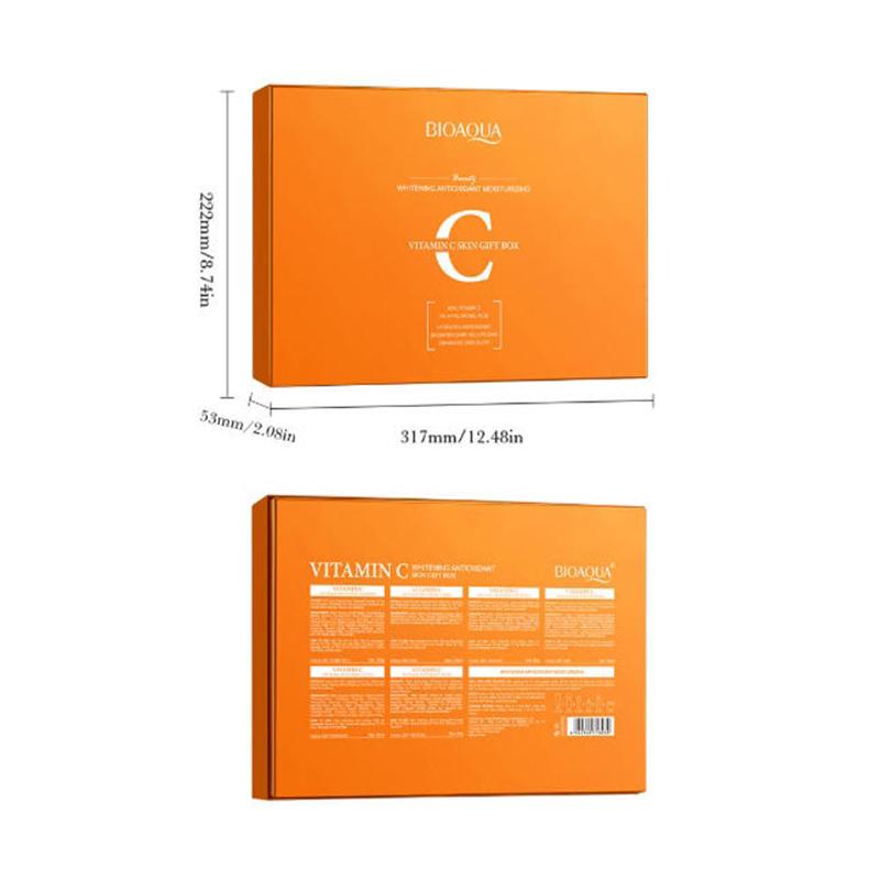 Set di 6 Prodotti per la Cura della Pelle alla Vitamina C Idratazione Profonda Idratante Nutriente Attenua le Linee Sottili Anti-Invecchiamento Levigante Skincare Coreana