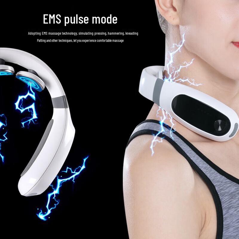 Hezheng Smart Electric Pulse Neck Massager with Heat and Remote