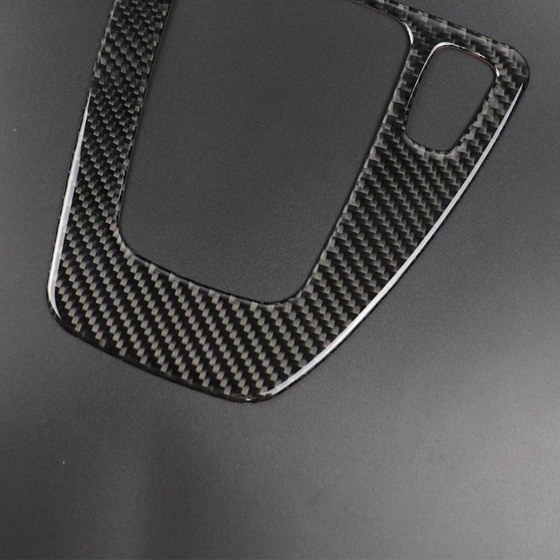 LHD Carbon Fiber Auto Center Control Gear Shift Panel Cover Sticker Interior Decoration Accessories For BMW 3 Series E90 E92 E93