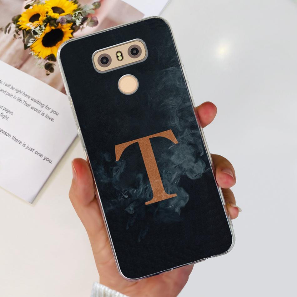 Für LG G6 Plus Handyhülle LG G6+ G 6 G6plus G600L G600K G600S H870 H871 Mode Buchstabe Weiches Silikon Klares TPU Schlanke Rückabdeckung