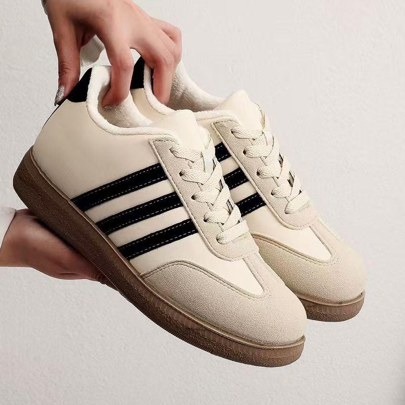 2025 Women's Winter Shoes, Non-slip, Lightweight, Sporty Casual, Fleece-lined, Thick Sole, Cotton.