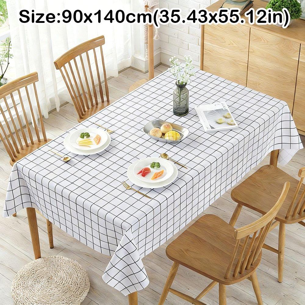 Durable 90x140cm Tablecloth Waterproof Oilproof Dining Table Colth Antifouling Rectangula Picnic Mat