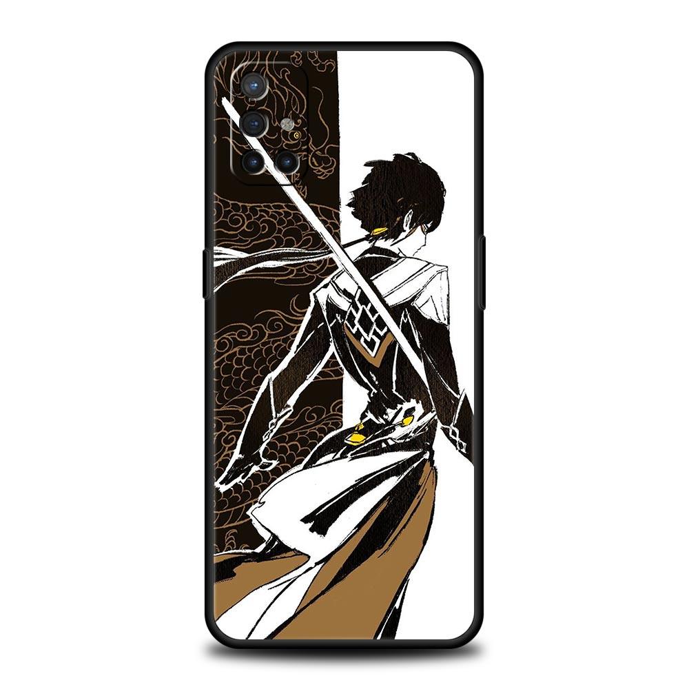 Genshin impact black and white For OnePlus 9 8 7 7T 10 Pro Phone Case for Oneplus 9RT 9R 8T Z Nord 2 N100 N200 N10 CE 5G Cover