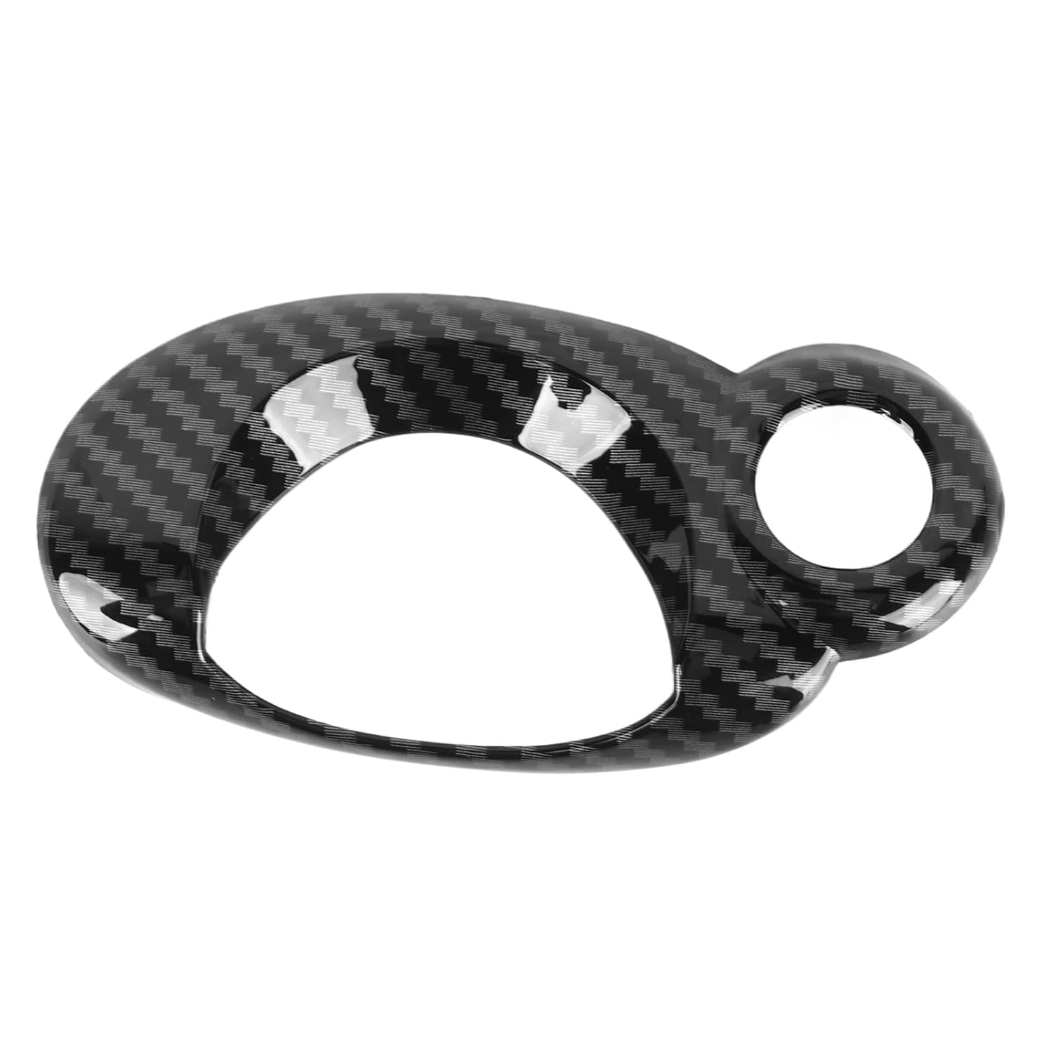 

KIMISS Start Button Trim, Car Ignition Switch Ring Cover Carbon Smooth Compact Replacement for R54 R56