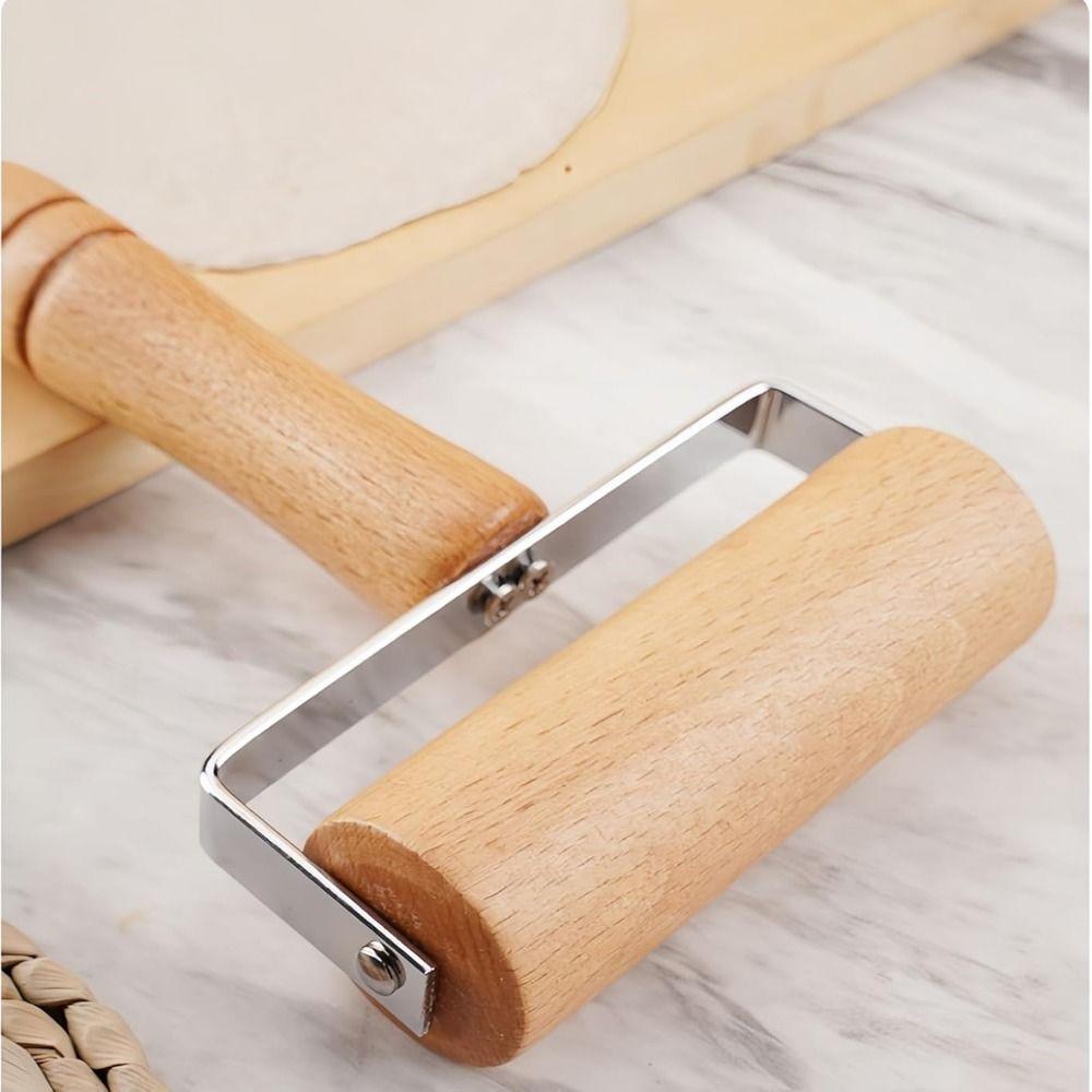 Wooden Handle Dumpling Skin Artifact Portable Cake Dough Roller Rolling Stick Kitchen Tool
