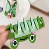 1PC Cute, Cartoon, Frog, Grab Clip, Creative, Ponytail Clip, Acrylic, Shark Clip, Daily, Holiday, Party, Hair Clip