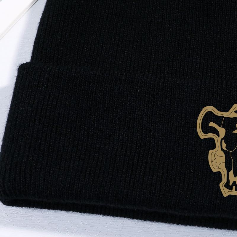 Anime Black Clover Winter Warm Adult Bouncy Hats Outdoor Leisure Student Knit Hat Unisex Kids Cartoon Printing Knitted Cap Gifts