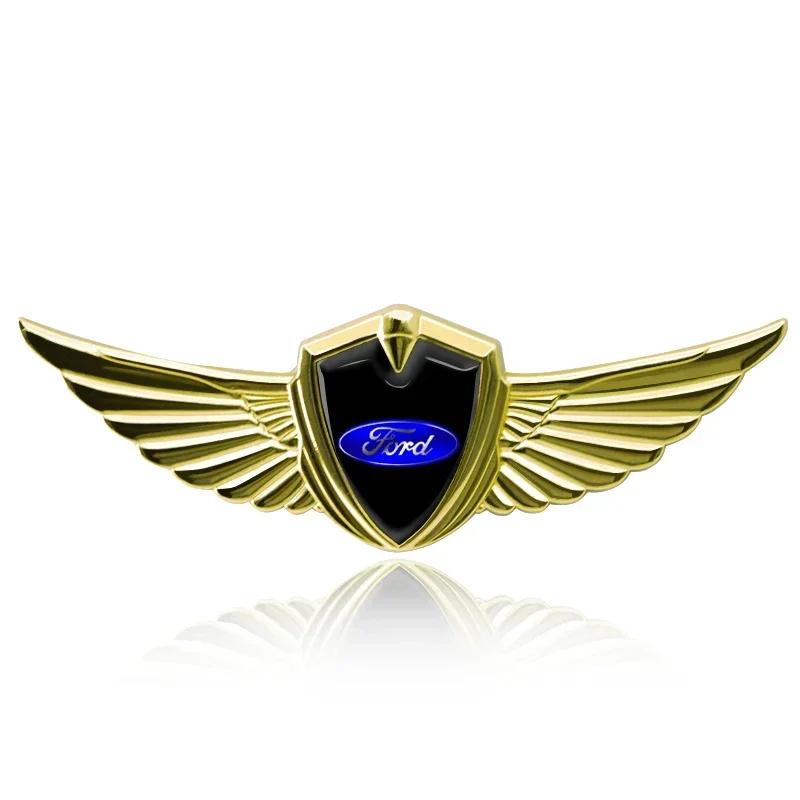 

Car Sticker 2026 Ford New 2025 Hot 1pc New Car Badge Metal Wings Body Decoration Sticker For Ford Focus 2 3 Mondeo Fiesta Kuga R For Ford