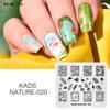 kads NATUR 20 Flamingo-Blumen-Nagelkunst-Stempelplatten zum Stempeln von Bildern, DIY-Vorlage, Nagelkunst-Stempeldruck