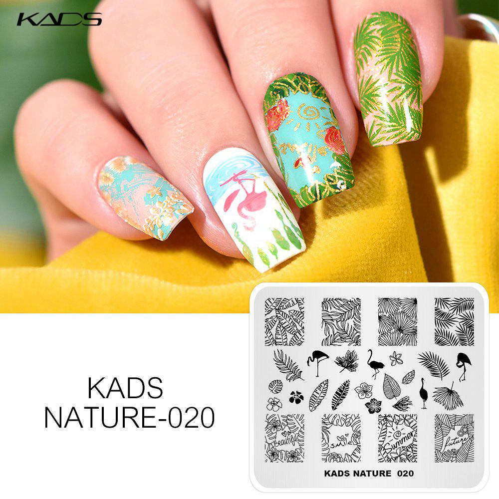 kads NATURE 20 Flamingo Flower Nail Art Stamping Plates Stamping For Image DIY Template Nail Art Stamping Printing