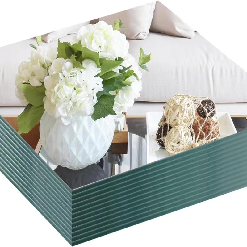 6PCS-15CM Square Mirrors Candle Plate for Table Centerpieces, decoración de pared, dormitorio, baño, decoración del hogar