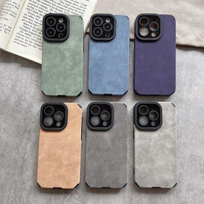 Wildleder Plüsch Ledertasche für iPhone 14 Pro 13 12 11 Pro Max XR XS X 7 8 Plus SE 2022 Luxus Silikon stoßfeste Objektivschutzhülle