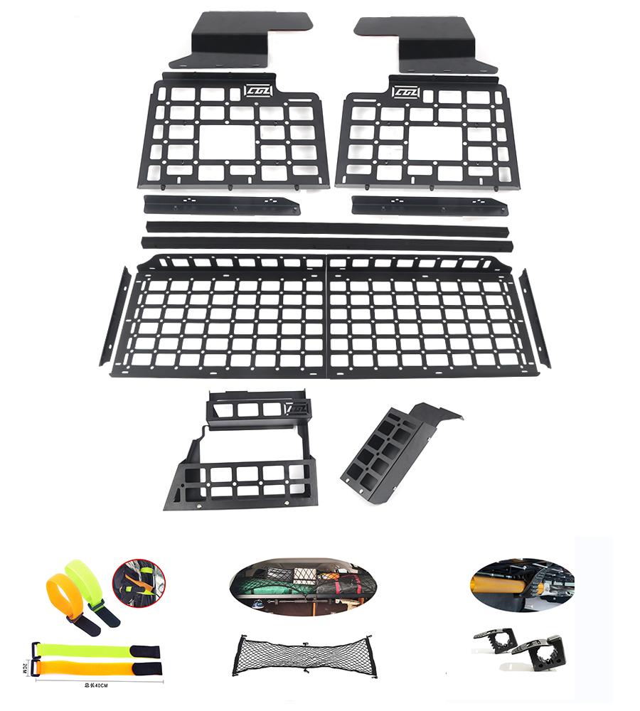 

For Land Rover Defender 110 2020 2021 2022 2023 Rear Trunk Shelf Modular Storage Racks Molle Panels Luggage Organizers