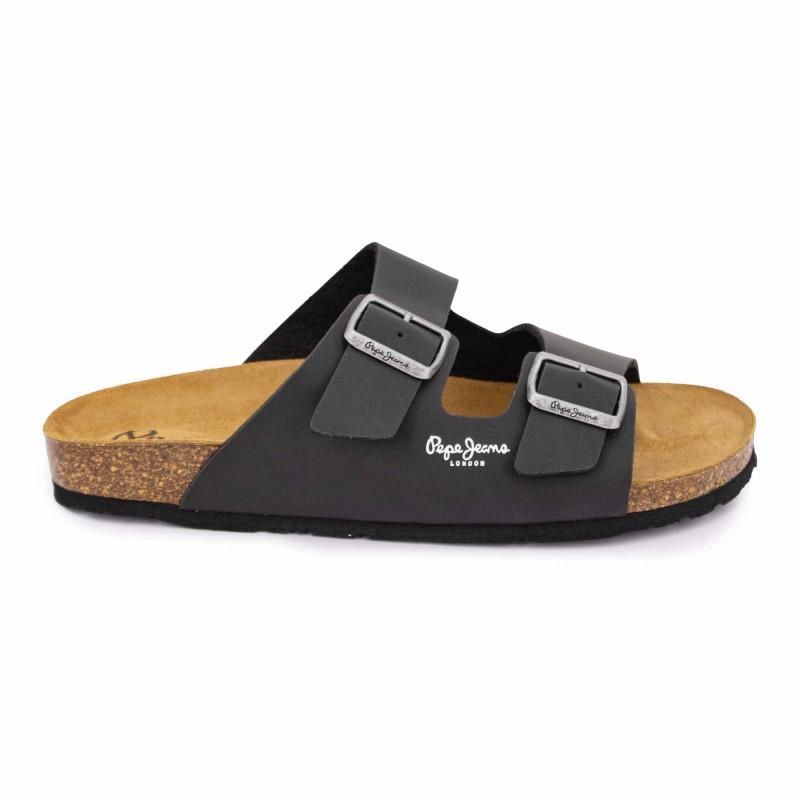 Mules boucle plate double bride uni Homme PEPE JEANS