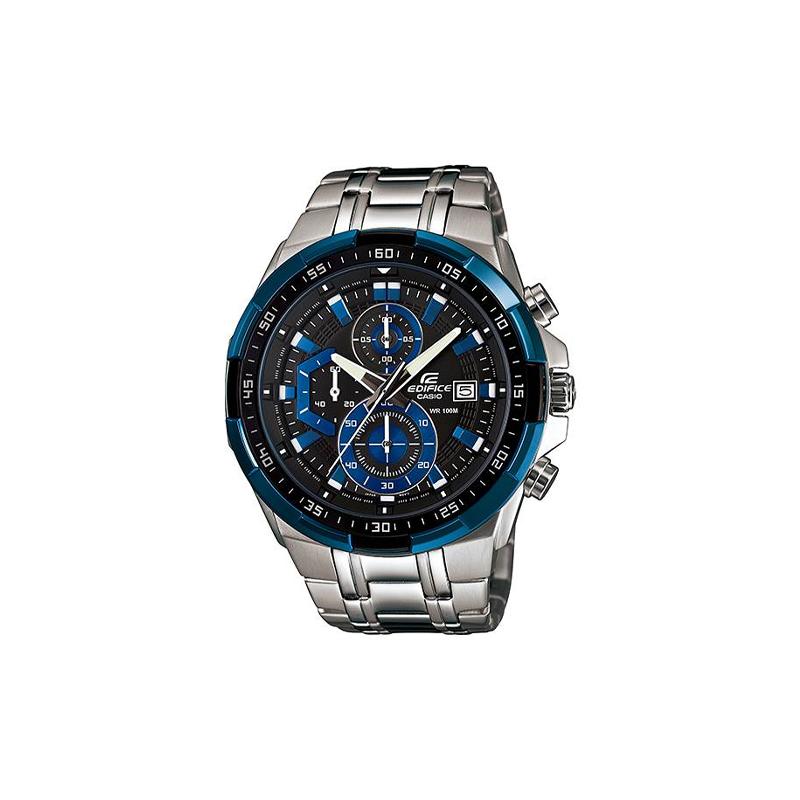 Casio EDIFICE Unicorn Classic Three Eyes Waterproof Watch Quartz Movement Steel Strap Japanese and Korean Watch Men s Watch Blue Dial EFR-539D-1A2 синий