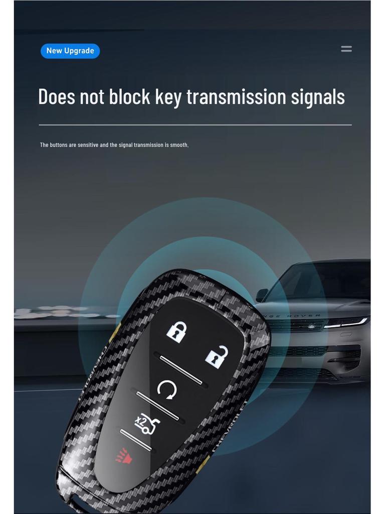 Chevrolet Schlüsselabdeckung für Cruze, Cavalier, Malibu XL, Equinox, Trax (Kohlefaser)