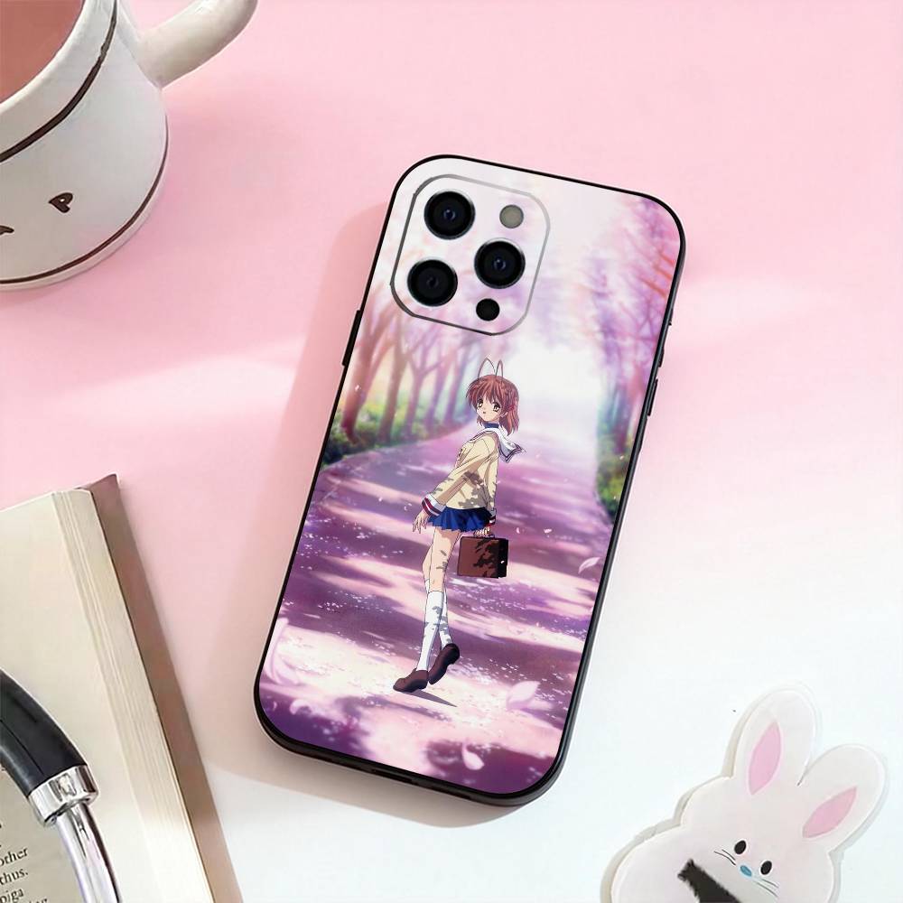 Anime C-Clannad The cutest   Phone Case For iPhone 17,16,15,14,13,12,11 Plus,Pro Max,Soft Silicone Black Cover