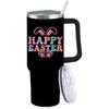 40 Oz Tumbler with Handle Happy Easter Tumbler with Lid and Straw Insulated Tumblers Stainless Steel Tumbler Funny Gift