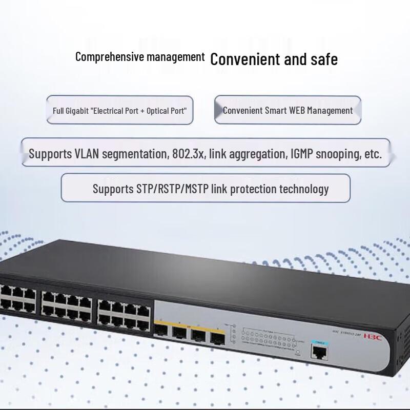 H3C S1850V2-28P Layer 2 Web Managed Gigabit Switch
