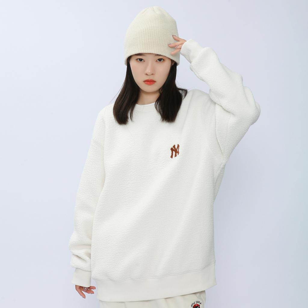 New MLB New York Yankees Sweatshirts Unisex Ivory 3AMTEC816-50CRS