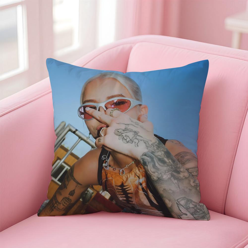 Hot Cool Singer Y-Young Miko Cushion Cover Pillowcase Short Plush Invisible Zipper Room Sofa Cushion Cover