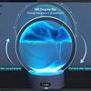 LED RGB Sandscape Lamp 3D Moving Sand Art Frame Night Light with Remote with 16 Colors Hourglass Light 3D Deep Sea Display