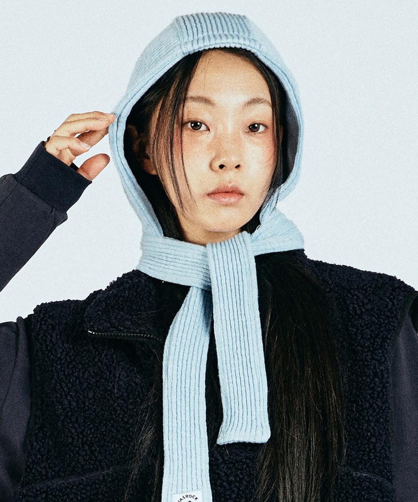 VASROCK Churros Knit Scarf Balaclava Cloud Blue
