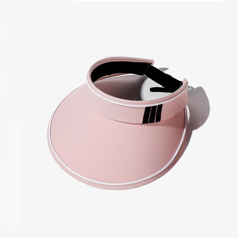 

Стильная универсальная шляпа, простая однотонная женская шляпа с широкими полями, кепка, солнцезащитный козырек розовый