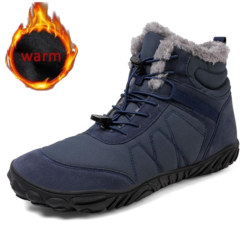 Winter Men Ankle Snow Boots Outdoor Waterproof Non Slip Shoes for Men barefoot snow boots Warm Plush Hiking Shoes Plus Size 36 3980₽