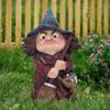 Resin Halloween Witch Sculpture Creative Garden Dwarf Figurine Gnome Statues  Children