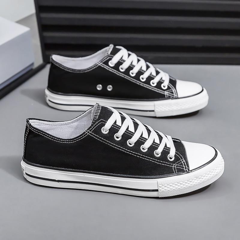 Large size men's shoes spring low-top couple canvas shoes casual shoes sports board shoes vulcanized shoes flat shoes