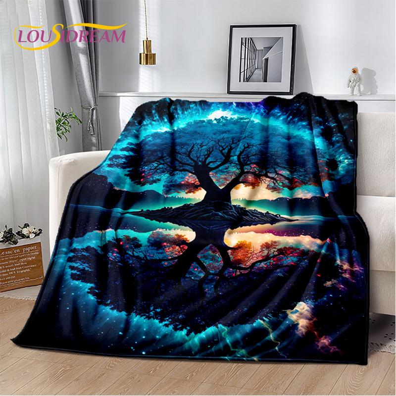 Nature Tree of Life Nordic Mythology Yggdrasil Soft Throw Blanket for Home Bedroom Bed Sofa Picnic Travel Office Gift Cover Kids