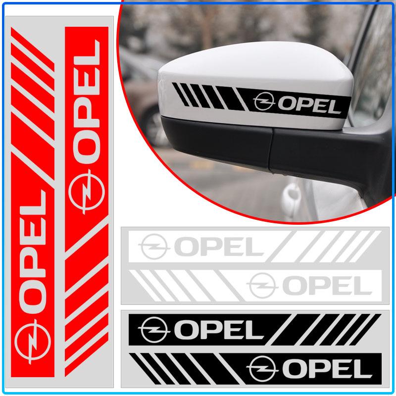 2Pc Car Rear View Mirror Sticker Auto Door Rear View Mirror 3D Sticker Decal For Opel Astra H G J Insignia Mokka Zafira Corsa Vectra B C D