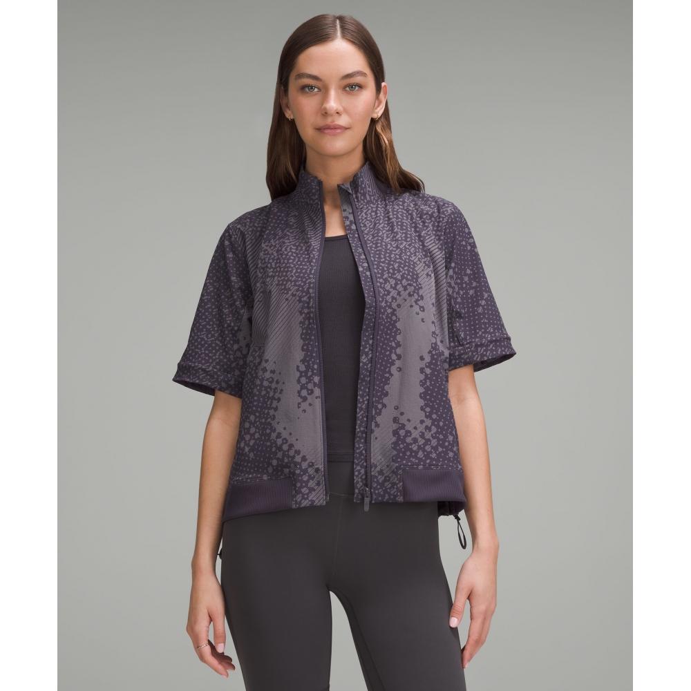 Lululemon Convertible Jacket Dotted Spark Print Dark Carbon Atmospheric Purple
