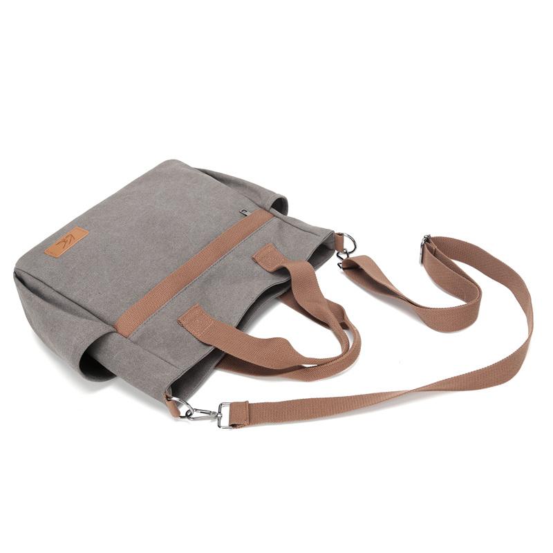 Women's Large Capacity Tote Bag Retro Student Crossbody Bag Canvas Shoulder Bag