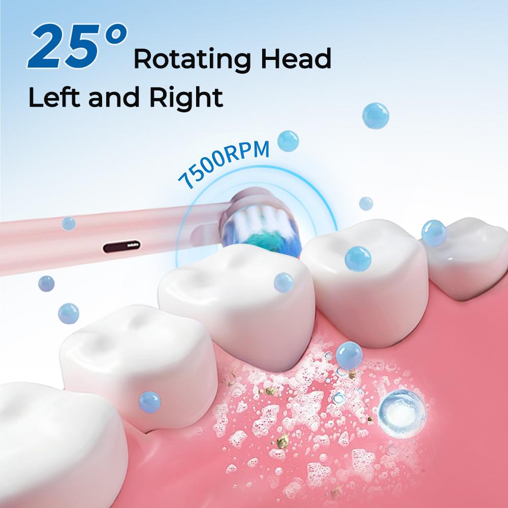 Children's Rotating Electric Toothbrush with 4 Brush Heads 5 Cleaning Modes Cartoon Sonic Electric Toothbrush Teeth Care