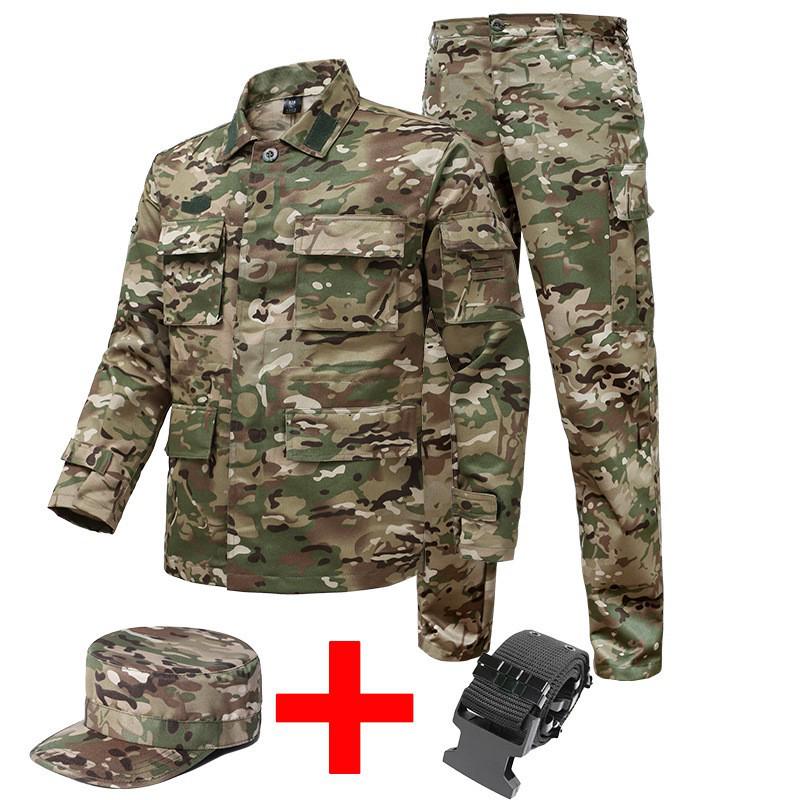 Unisex Camouflage Suit Set: Durable, Breathable Military Training and Outdoor Work Uniform