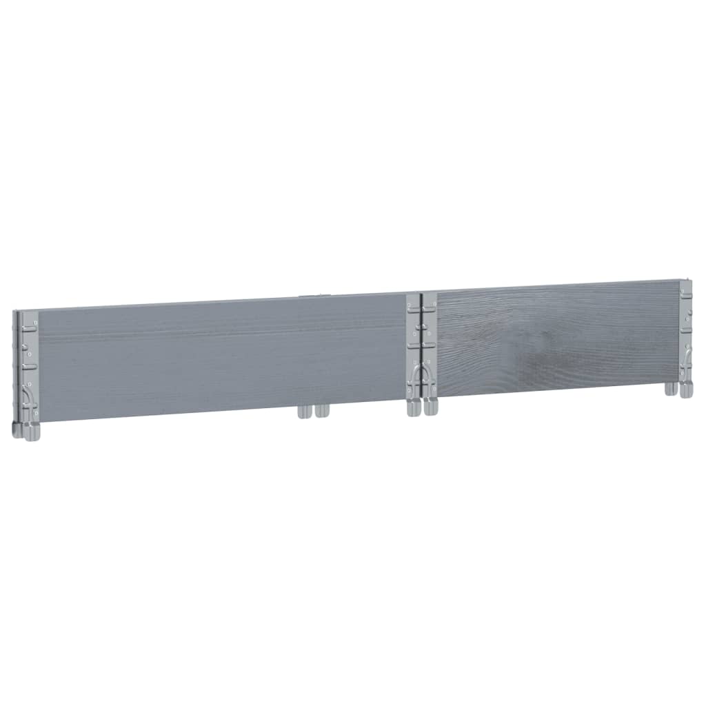 Pallet Frame Kit Grey 80 X 60 Cm Solid Pine Wood