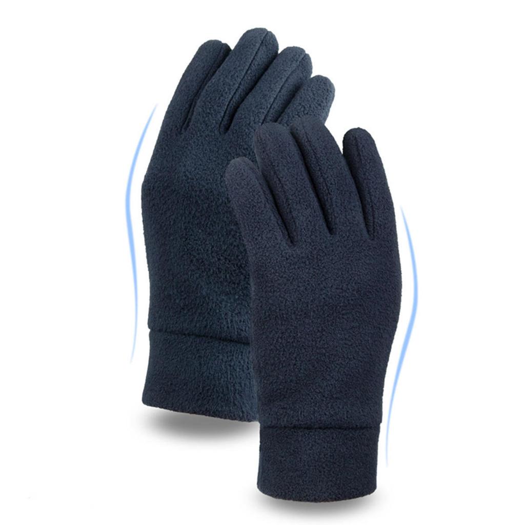 Mens Winter Gloves Thicken Thermal Warm Fleece Full Finger Gloves Cold Resistance Windproof Outdoor Skiing Cycling Mittens Women